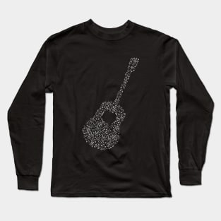 music notes guitar Long Sleeve T-Shirt